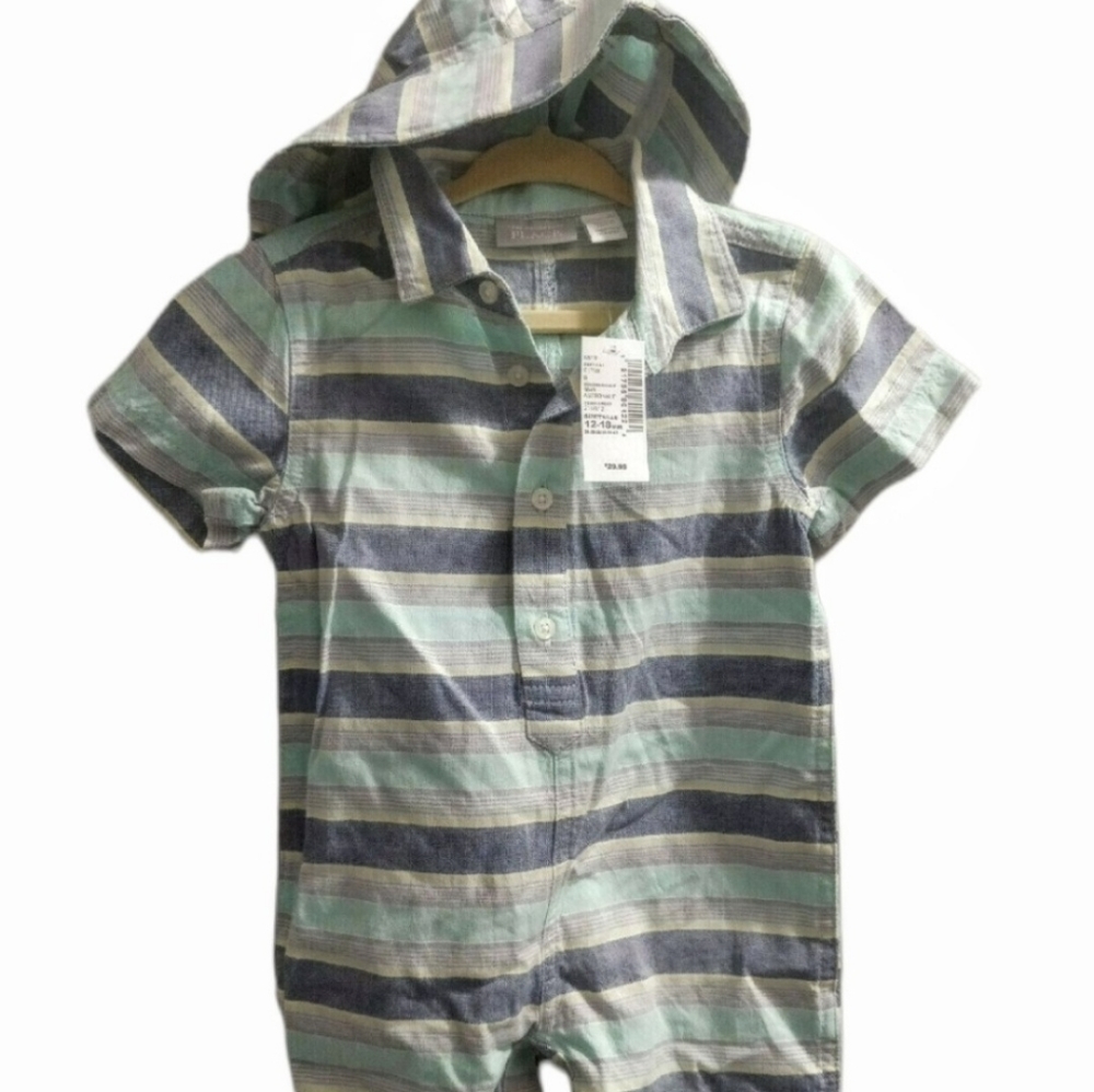 Cotton Romper Onsie & Hat Set